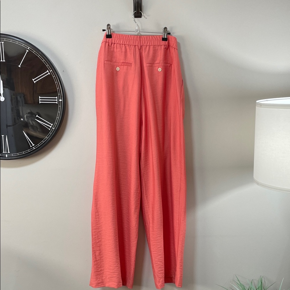 Part Two Sibille Wide-Leg Coral Pants in Porcelain Rose - Picture 8 of 15